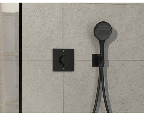 Handbrausegarnitur mit Thermostatmischer zur Wandmontage