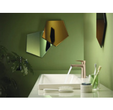 hansgrohe Waschtischarmatur TALIS E 110 CoolStart brushed bronze gebürstet mit Zugstangen-Ablaufgarnitur 71713140