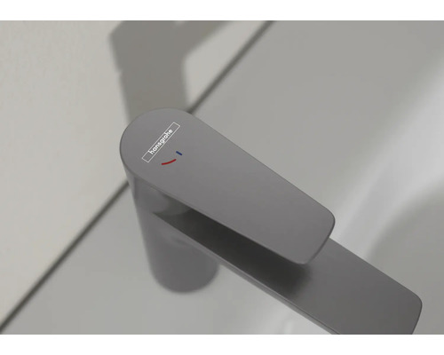 Hansgrohe Logo auf einem Wasserhahn