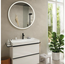 hansgrohe Waschtischarmatur TECTURIS S 110 CoolStart schwarz matt mit Zugstangen-Ablaufgarnitur 73318670