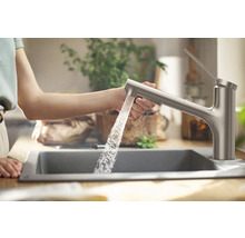 hansgrohe Küchenarmatur mit Handbrause ZESIS 150 M33 edelstahl gebürstet 74820800