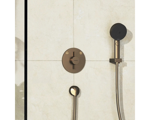 Brausegarnitur mit Handbrause und Thermostatmischer für Dusche