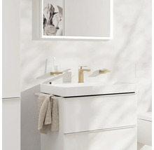 hansgrohe Waschtischarmatur TECTURIS E 110 CoolStart brushed bronze gebürstet mit Zugstangen-Ablaufgarnitur 73018140