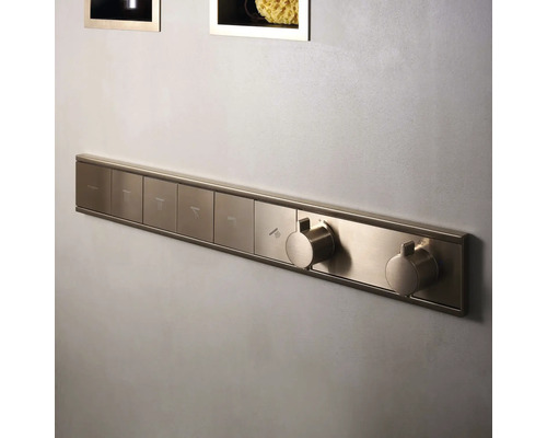 Hansgrohe iBox Universal Fertigset für Badezimmer mit zwei Drehgriffen zur Steuerung verschiedener Wasserauslässe und der Temperatur