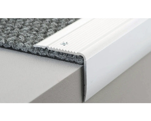 Aluminium Treppenkantenprofil mit Teppich