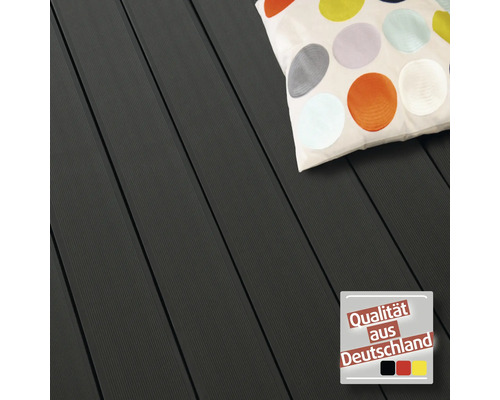 Terrassendielen mit Kissen und Qualität aus Deutschland Siegel