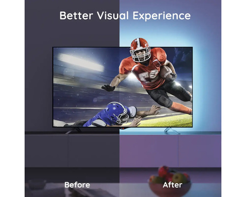 Fernseher mit American Football Spiel im Bild für ein besseres visuelles Erlebnis