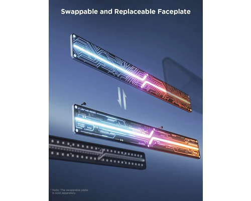 Austauschbare und ersetzbare Frontplatte mit elektronischem Muster