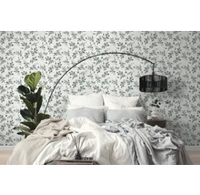 Vliestapete 39768-2 Pure Elegance Eukalyptus-Blätter weiß grün