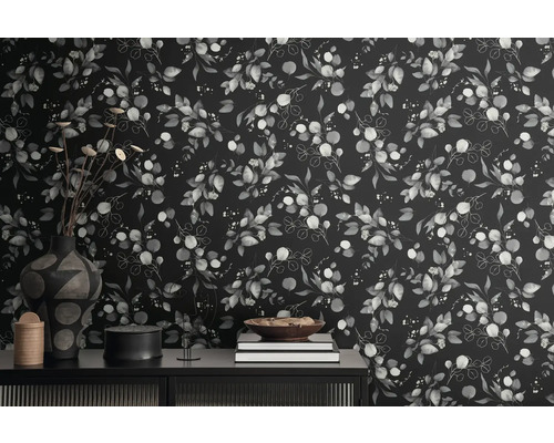 Dekorative Tapete mit floralem Eukalyptusmuster