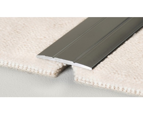 Prinz Übergangsprofil Alu anthrazit metallic selbstklebend 38 x 1000 mm Metallisches Übergangsprofil auf Teppichboden