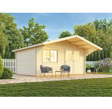 Gartenhaus Palmako Sally 15,5 m² inkl. Fußboden 515 x 530 cm dunkelgrau-anthrazit