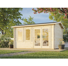 Gartenhaus Palmako Iris 11,1 m² inkl. Fußboden 434 x 346 cm hellgrau-anthrazit