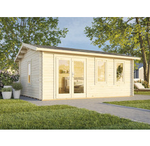 Gartenhaus Palmako Iris 19,1 m² inkl. Fußboden 574 x 448 cm dunkelgrau-anthrazit