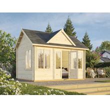 Gartenhaus Palmako Claudia 11,5 m² inkl. Fußboden 444 x 354 cm dunkelgrau-weiß