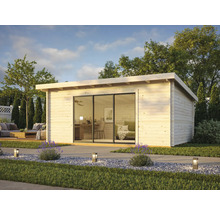 Gartenhaus Palmako Lea 19,4 m² Slide inkl. Fußboden 578 x 451 cm dunkelgrau-anthrazit