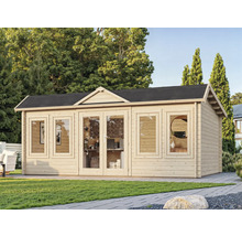 Gartenhaus Palmako Claudia Pent 19,4 m² inkl. Fußboden 578 x 425 cm tauchgrundiert braun