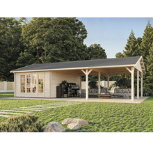 Gartenhaus Palmako Irene 19,0+33,2 m² 1006 x 619 cm tauchgrundiert braun