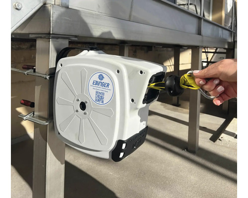 EBInger Kabelaufroller zur Wandmontage mit Gurtband