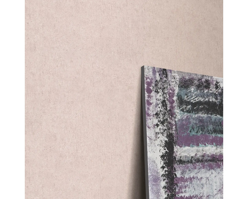 Abstraktes Gemälde mit lila und schwarzen Farbtönen