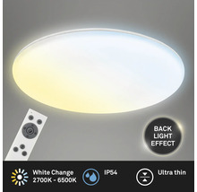 LED Deckenleuchte dimmbar IP54 36W 3800 lm CCT 2700- 6500 K HxØ 5,5x35 cm Rowny weiß Backlight + Fernbedienung
