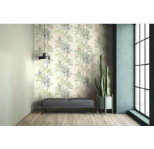 Vliestapete 82456 Leyla Jungle beige grün