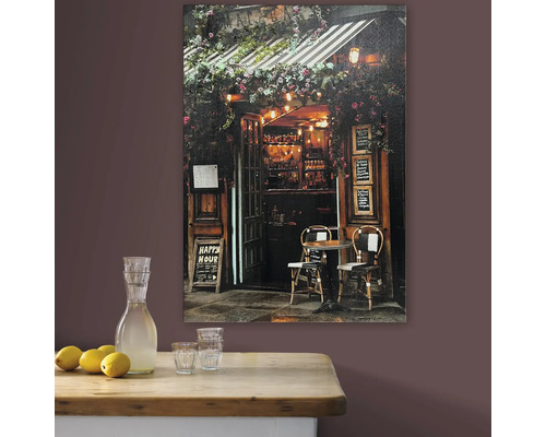 Dekoratives Wandbild mit Café-Szene