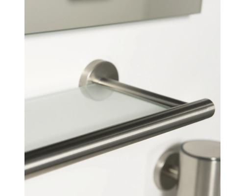 Glasablage mit Halterung zur Wandmontage im Badezimmer