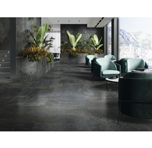 Feinsteinzeug Wand- und Bodenfliese Industrial night anpoliert 80 x 80 x 0,97 cm R10 A