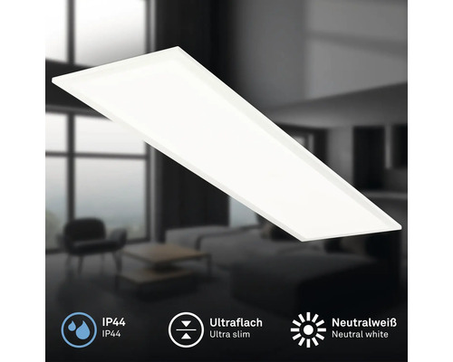 Rechteckige LED-Panel-Leuchte mit den Kennzeichen IP44, ultraflach und neutralweiß