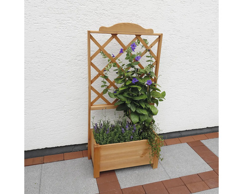 Pflanzkübel mit Spalier „Botanica“ aus Holz 69 x 32 x 140 cm braun