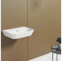 Weißes Aufsatzwaschbecken zur Wandmontage im Badezimmer