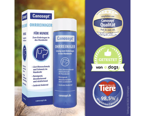 Canosept Ohrreiniger für Hunde Produktverpackung
