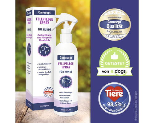 Canosept Fellpflege Spray für Hunde, zur Entfilzung und Pflege des Hundefells