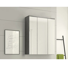 Badezimmer-Szene mit Spiegelschrank, Dekoration und Handtuchhalter