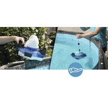 Automatische Poolreiniger werden in einen Pool eingesetzt