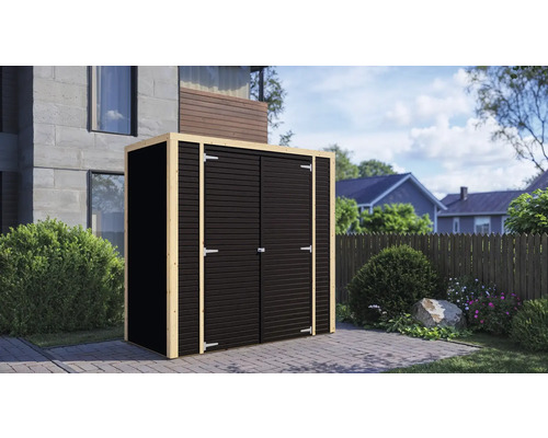 Gartenhaus Bertilo Cubico 1 Fineline 208 x 111 cm schwarz
