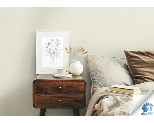 Schlafzimmer Szene mit Nachttisch, Dekoration und Bett