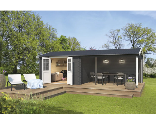 Gartenhaus Outdoor Life Amarillo 730 x 388,5 cm carbongrau