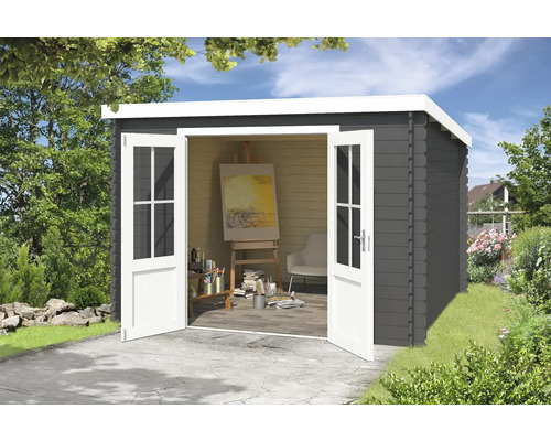 Gartenhaus Outdoor Life Atlanta 312 x 258,7 cm carbongrau