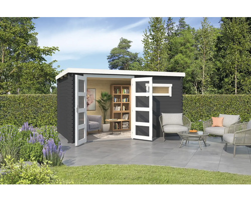 Gartenhaus Outdoor Life Augusta 400 x 254,9 cm carbongrau