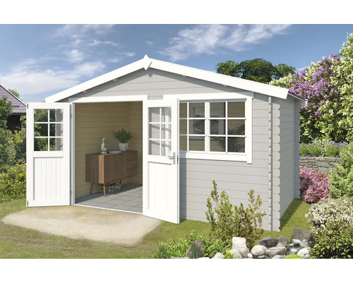 Gartenhaus Outdoor Life Axel 415,1 x 250 cm hellgrau