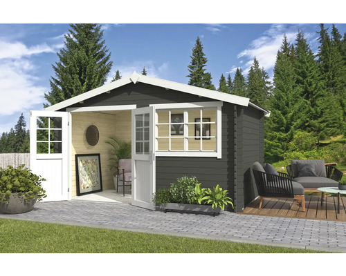 Gartenhaus Outdoor Life Axel 415,1 x 250 cm graugrün