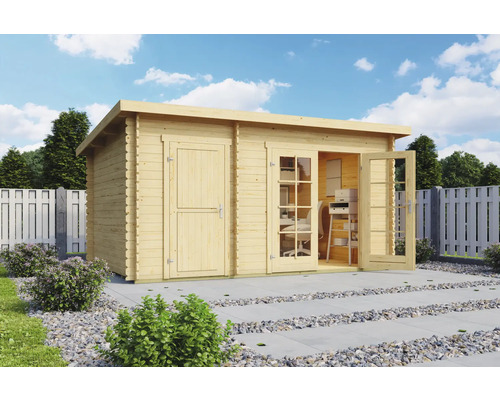 Gartenhaus Outdoor Life Belmont 1 inkl. Fußboden 420 x 288,8 cm natur