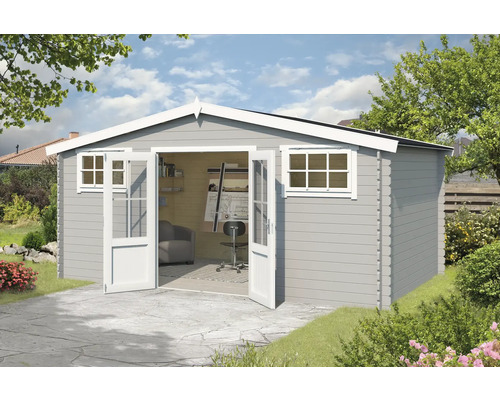Gartenhaus Outdoor Life Boston 518,6 x 312 cm hellgrau