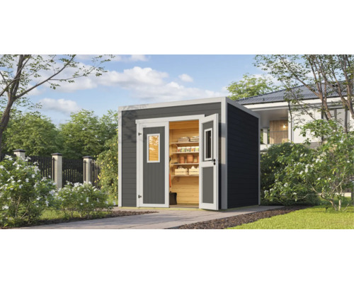 Gartenhaus Outdoor Life Felix 1,5 250 x 200 cm graugrün