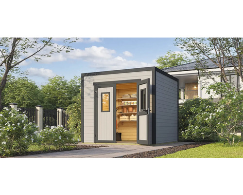 Gartenhaus Outdoor Life Felix 2 250 x 250 cm hellgrau