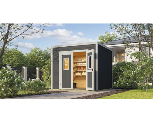 Gartenhaus Outdoor Life Felix 2 250 x 250 cm graugrün
