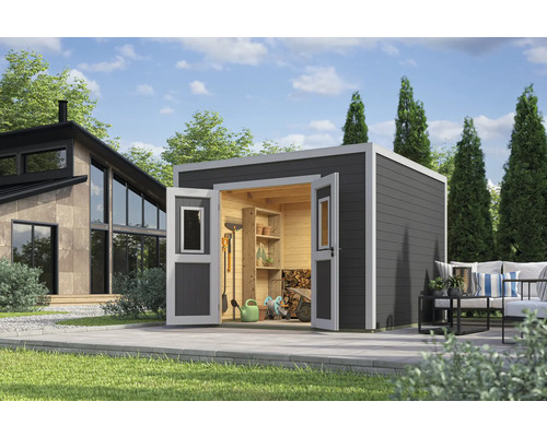 Gartenhaus Outdoor Life Felix 3 300 x 300 cm graugrün