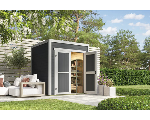 Gartenhaus Outdoor Life Fynn 1 200 x 200 cm carbongrau